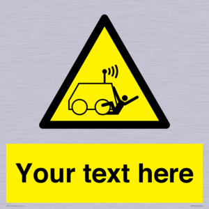 Custom warning run over by operator controlled machine